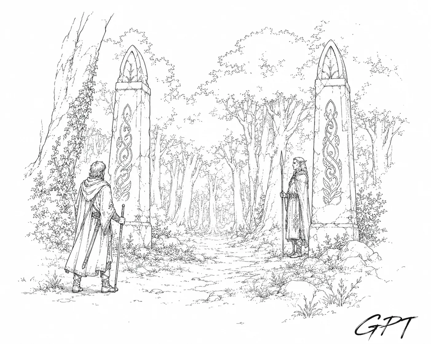 Elves among the ancient forests of the Flanaess