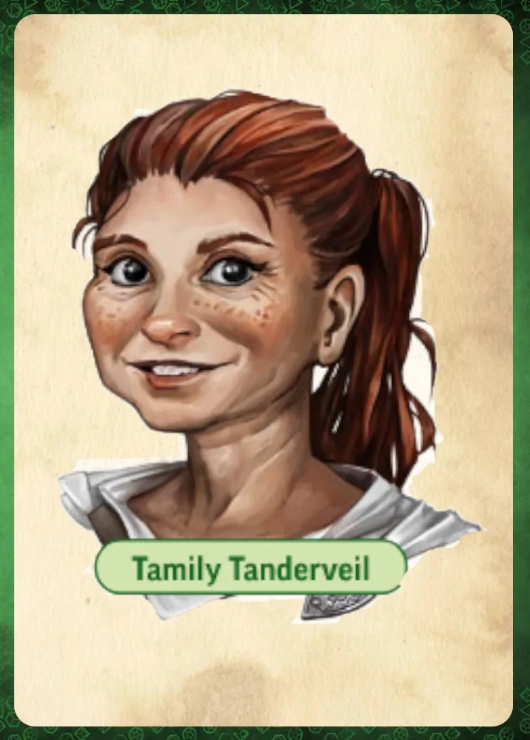 Tamily Tanderveil, proprietor of the Salty Net & Fishery Hall.