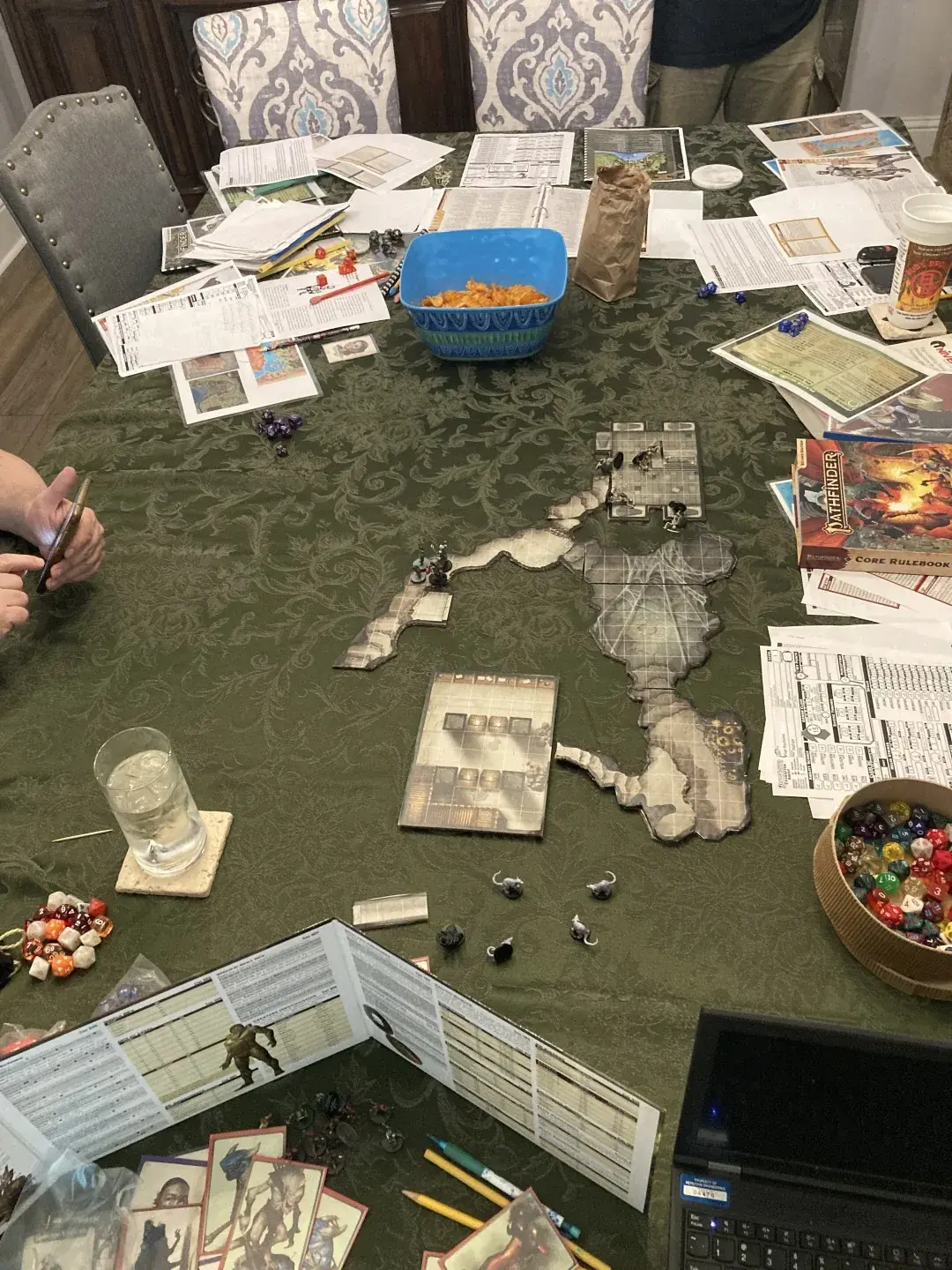 The group continues deeper into the underground complex.